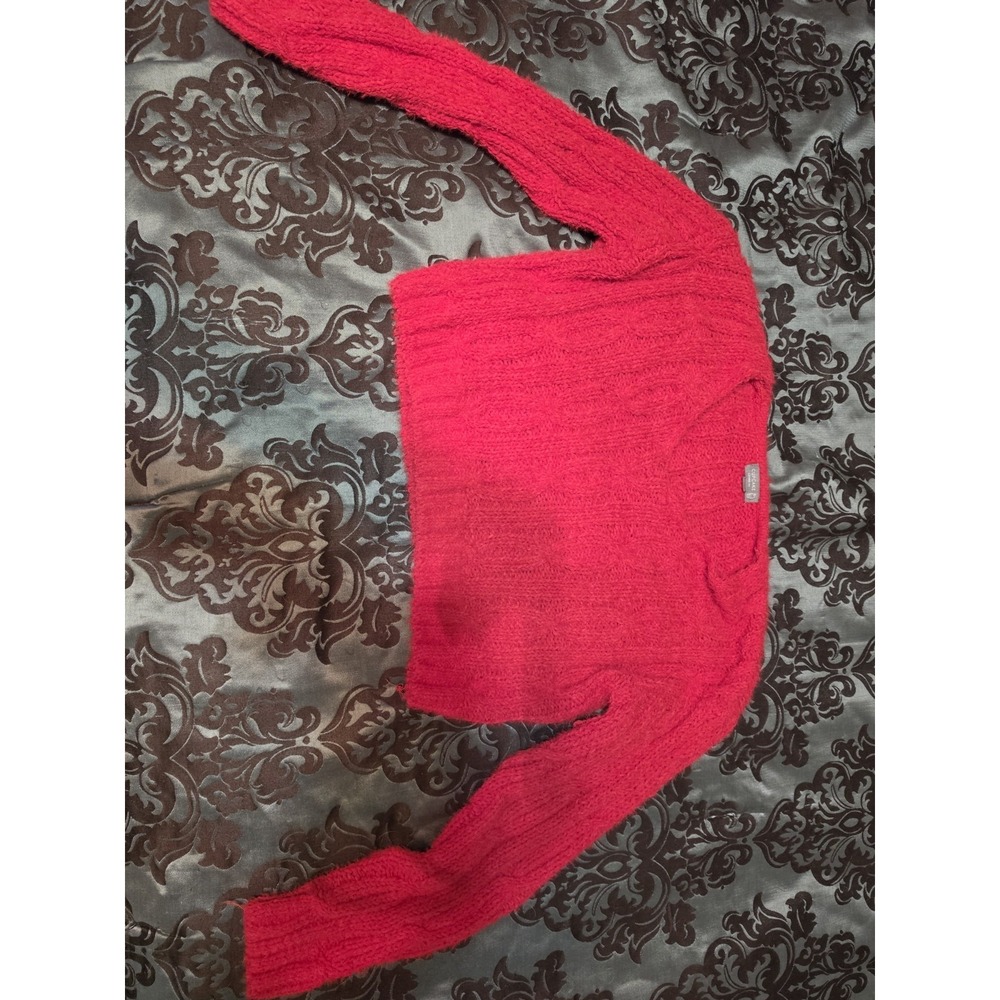 Cupcake Clothing Company Red Knit Cropped Sweater Medium